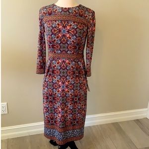 Stitch Fix Adorne Robby Knit Dress Boho Print